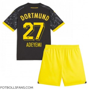 Borussia Dortmund Karim Adeyemi #27 Replika Bortatröja Barn 2023-24 Kortärmad (+ Korta byxor)